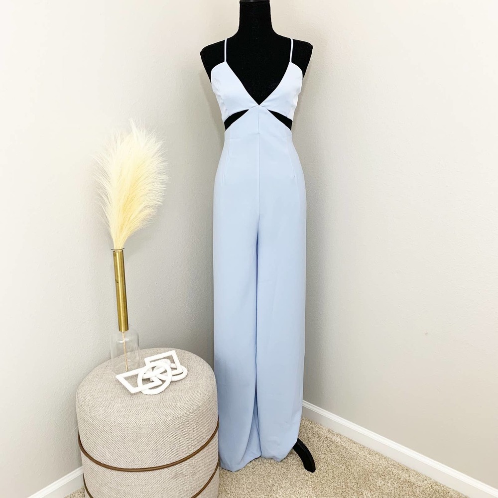 Hello Molly Strut It Jumpsuit in Baby Blue Womens size 10
